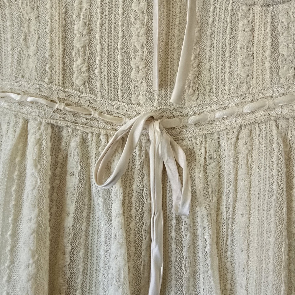 Women's Lace Dress Sz Med Fairy Whimsy Coquette Babydoll Festival Boho Gypsy Y2k - Picture 6 of 12
